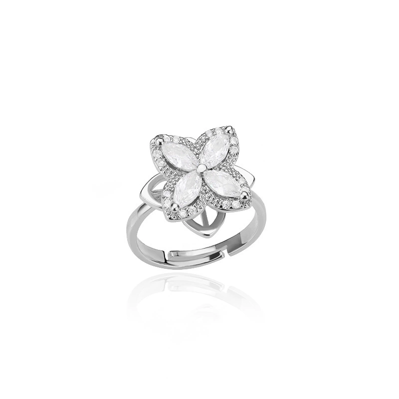 Ring, Amazon, diamond encrusted, 18 carat, flowered