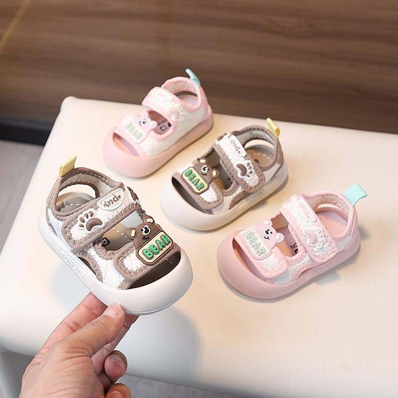 Infant Toddler Shoes Sandals Summer New Baby Girl Baotou Sandals Soft Sole Non-Slip Baby Boy Cute Anti-Kick Beach