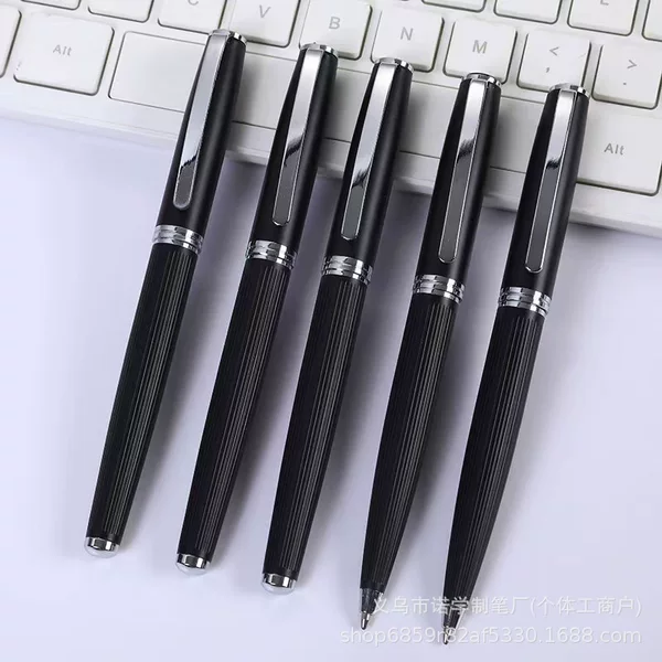 Spot Black Frosted Signature Pen Corporate Office Metal Ball Pen Printable Logo Business Meeting Gift Pen