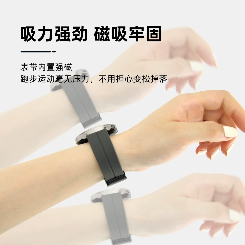 Подходит для Huawei Huami Samsung складной магнитный силиконовый ремешок 12-14-16-18-20-22 мм