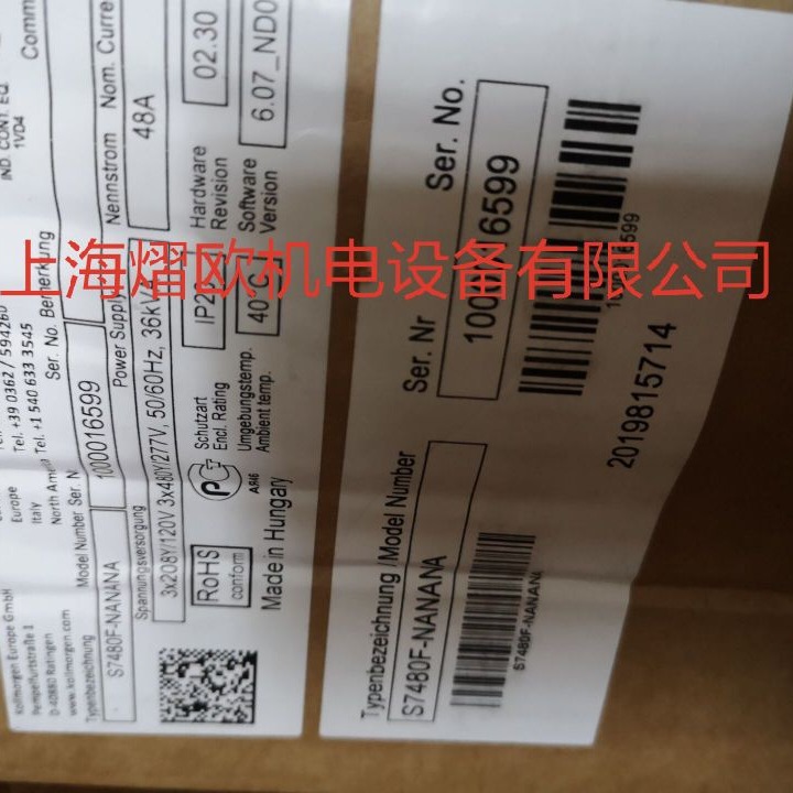 科尔摩根全新原装Kollmorgen驱动器S7480F，S7480F-NANANA控制器