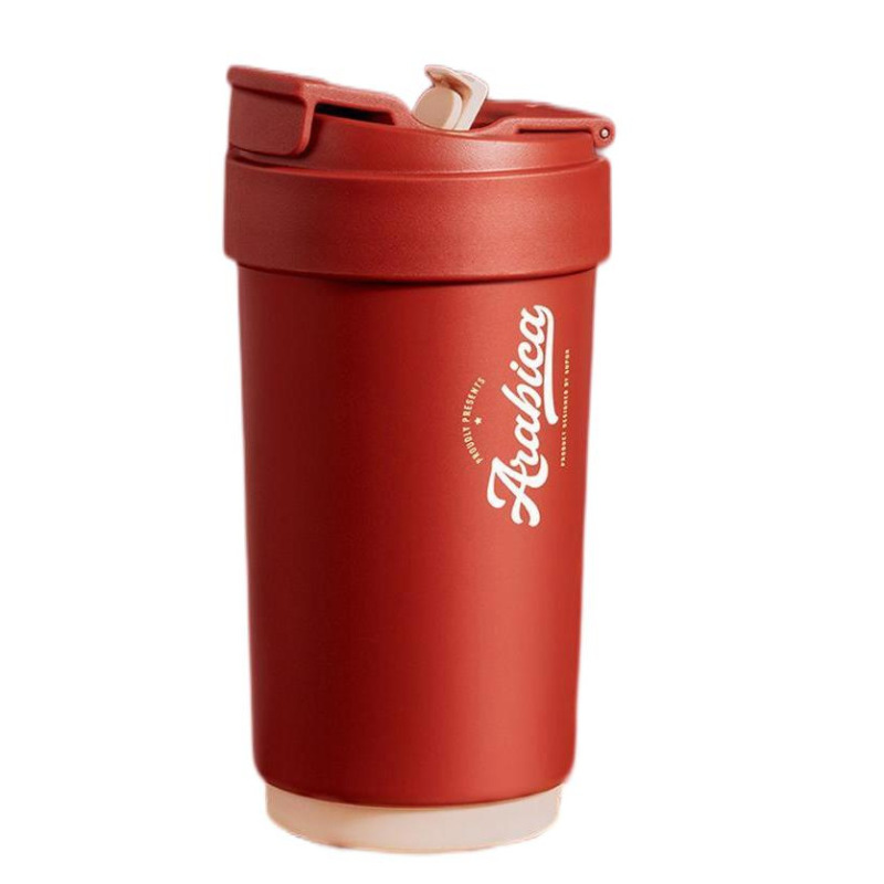 蘇泊爾コーヒーカップ保温カップ大容量随行ストローカップ女性高颜値陶磁器覇層内胆カップ|undefined