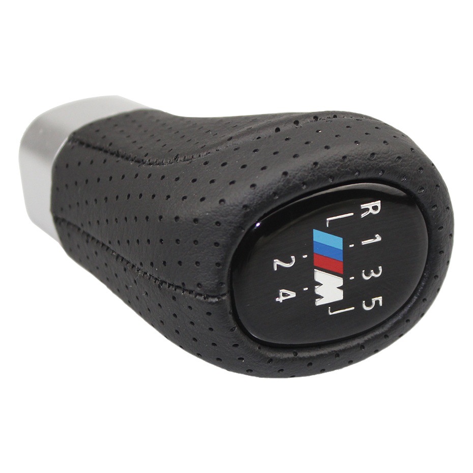Venta directa transfronteriza de pomo de cambio de marchas manual para BMW, cabezal de cambio de marchas para el interior del coche, palanca de cambios, mango de cuero.