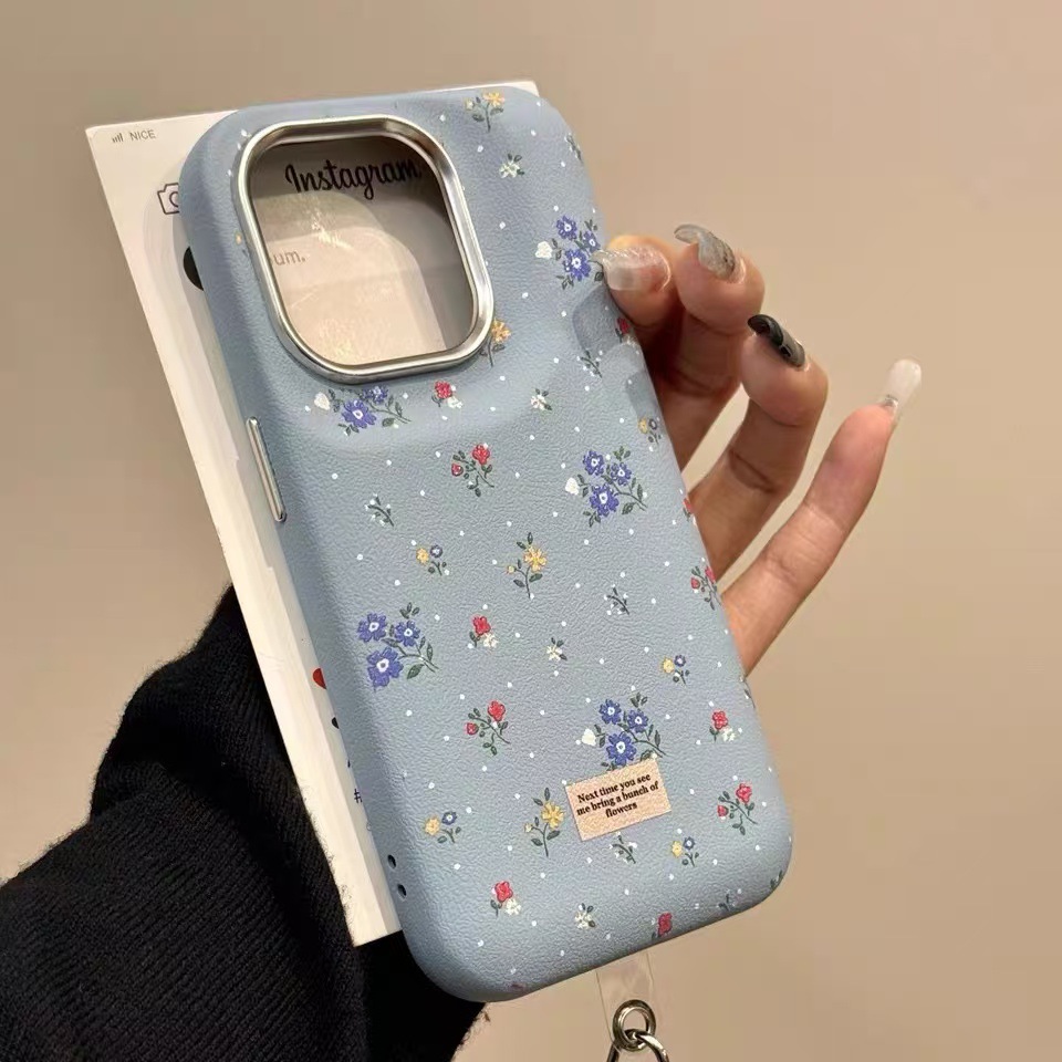 Pantalla completa pequeña floral para iPhone16promax funda para teléfono móvil Apple 15 14promax nuevo 13/14p