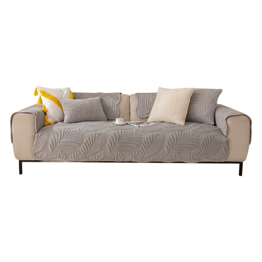 Funda de cojín de terciopelo de leche para sofá, antideslizante, estilo nuevo 2025, funda completa de tela simple y moderna, venta al por mayor transfronteriza