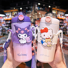 Sanrio Kuromi Kids Insulated Cup 316 Stainless Steel Cute Cartoon Student Kindergarten School Straw Cup