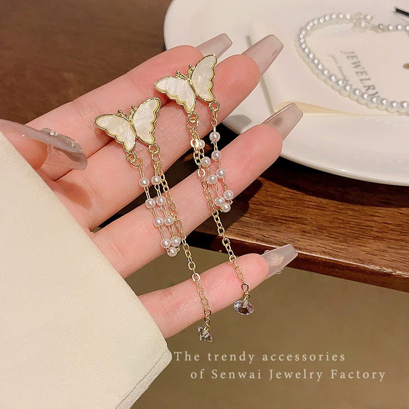 Серьги из серебра 925 с жемчужным бантиком, микровклейка цирконием, стиль 2026