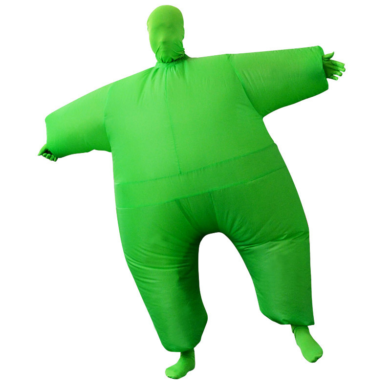 Halloween blanco silicona infláble disfraz de espectáculo festivales baile fiesta sumo enmascarado muñeca infláble