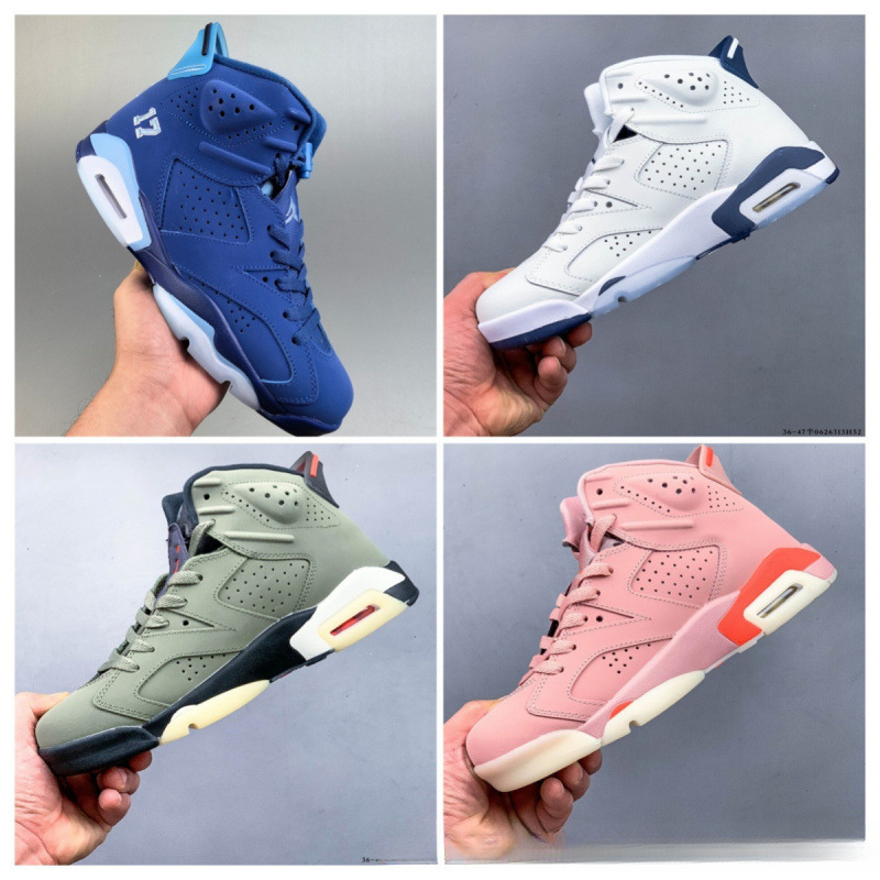 Putian Pure Original aj6 High-top Basketball Shoes High Version Joe 6 Air Cushion Big Paris Rabbit Infrared Flint sneaker GB