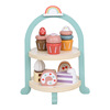 Family realistic royal afternoon tea for early age, double-layer dessert kitchen, interactive toy, for children and parents