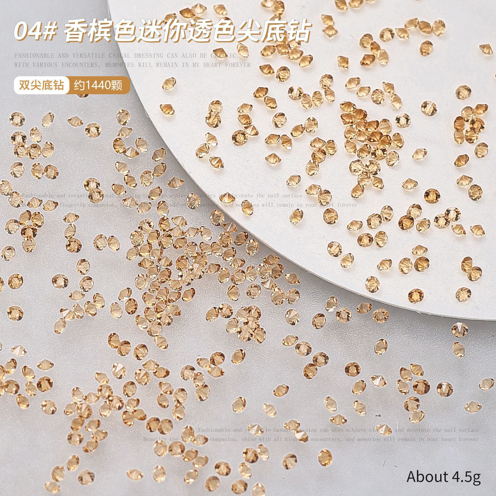 Piedras de Cristal Planas para Decoración de Uñas, Super Brillantes, Color AB Checo, Tamaños Variados, 1440 Piezas, Accesorios para Decoración de Uñas