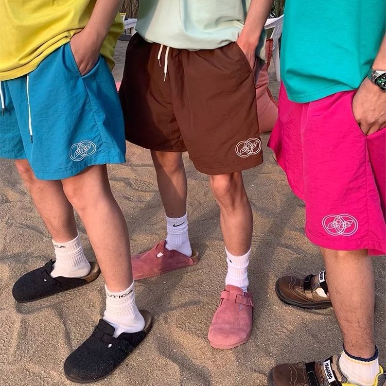 American Hot Shorts Women's Dopamine Wear Summer Street Casual Sports Pants vintage Blue Beach Pants