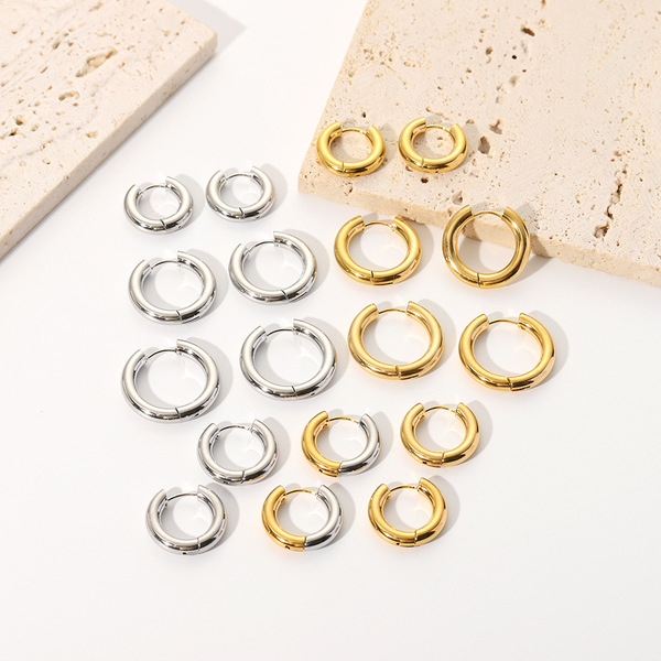 brand design elegant universal earrings stainless steel