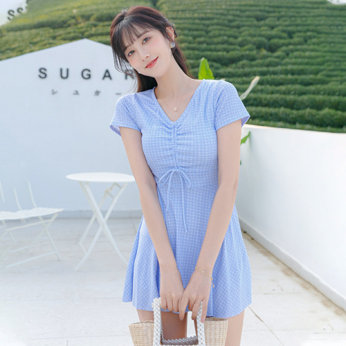 Bodysuit Swimsuit  New Korean Style Fashion Hot Spring Dress Set Women's Swimsuit 038841
