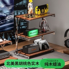 原木キャンプ物置棚三階コーヒー棚折り畳み式デスクトップ携帯式テーブル屋外ピクニック置き物棚