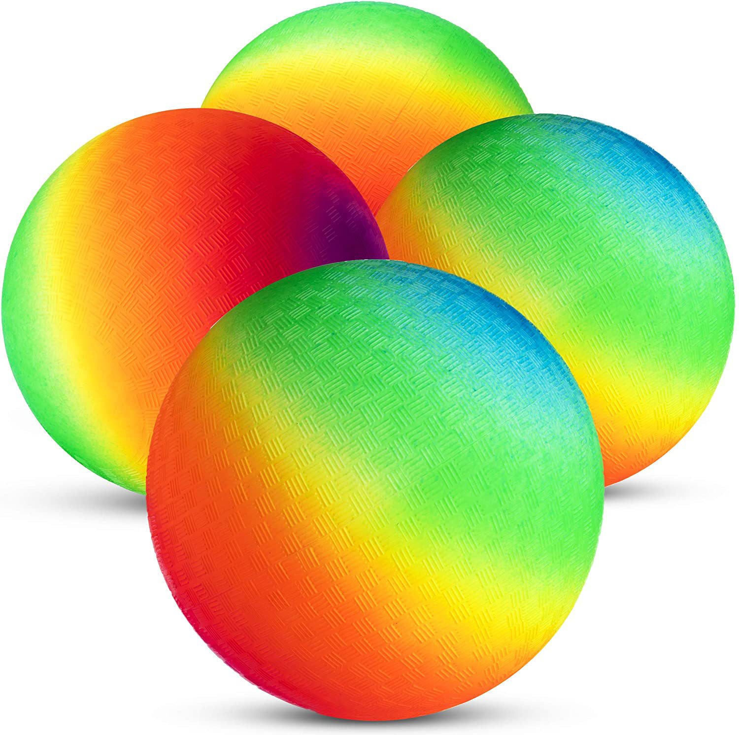 22CM playground ball rainbow style PVC American grass ball children's toy inflatable outdoor sports racket ball printing