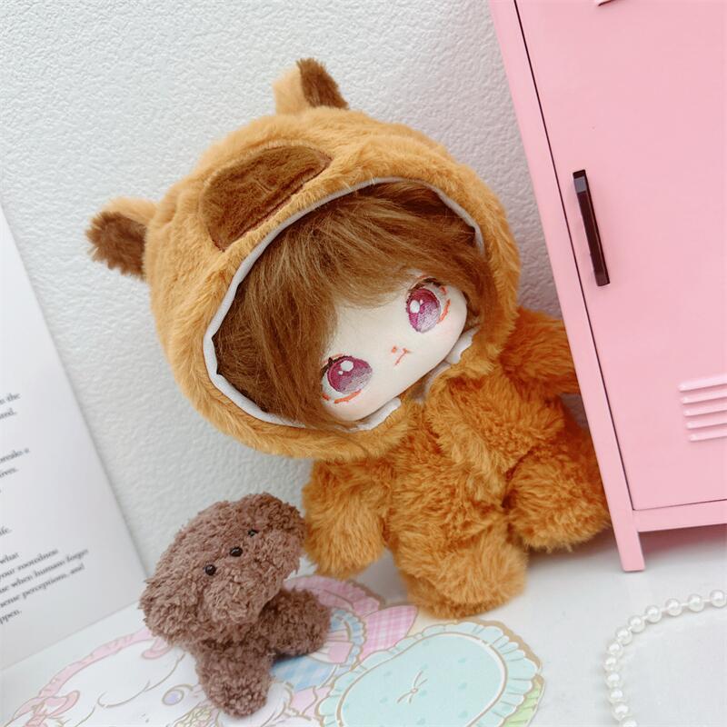 Spot 20cm Cotton Doll Plush Toy Baby Clothes Plush Capybara Jumpsuit Changeable Suit Doll