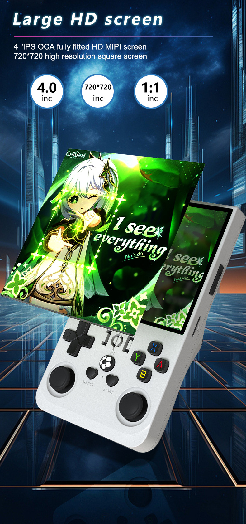 New R36MAX Open Source Handheld Retro Game Console 4.0inch IPS Screen Portable Pocket Arcade_voghion.com