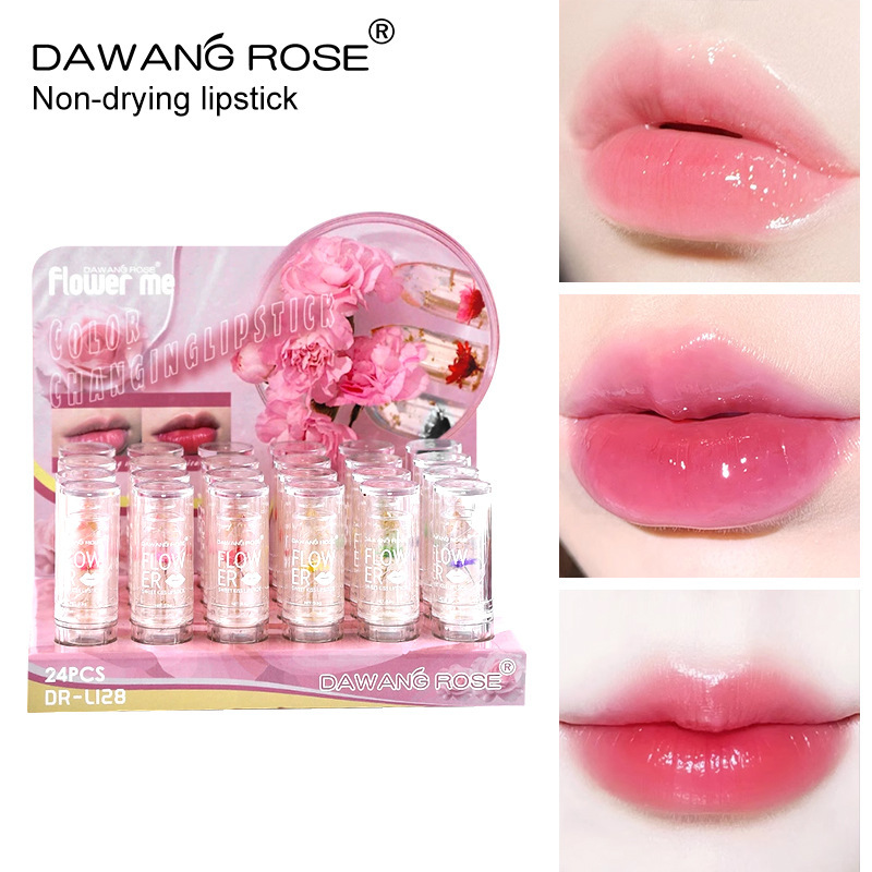 Beauty Makeup Temperature Change Dried Flower Color Change Lipstick Lip Balm Moisturizing Makeup Cosmetics Beauty Personal Care_voghion.com