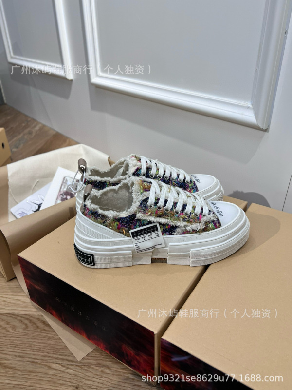 吴建豪同款高版带芯片火焰盒情侣帆布鞋实木厚底增高男女款乞丐鞋|undefined