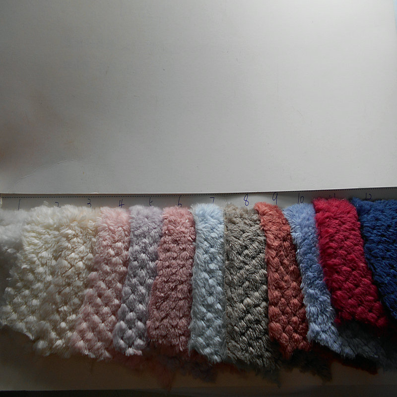 全涤法兰绒单面菠萝格布280g双面睡衣毛毯玩具家纺玩具绒批发面料