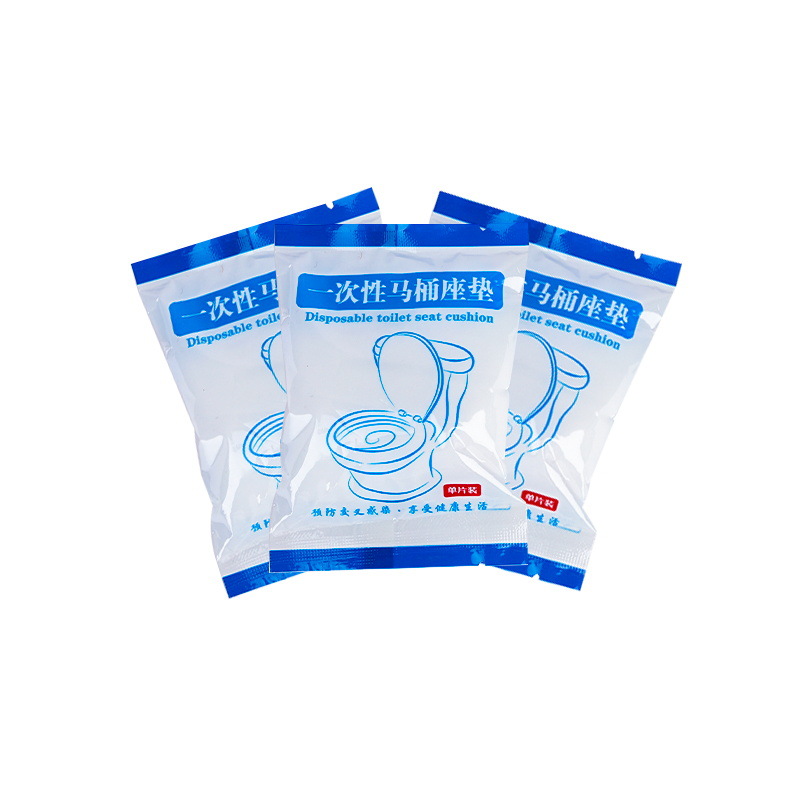 Estera de inodoro desechable no tejida limpia y sanitaria viaje de inodoro público Embalaje independiente cubierta de inodoro desechable