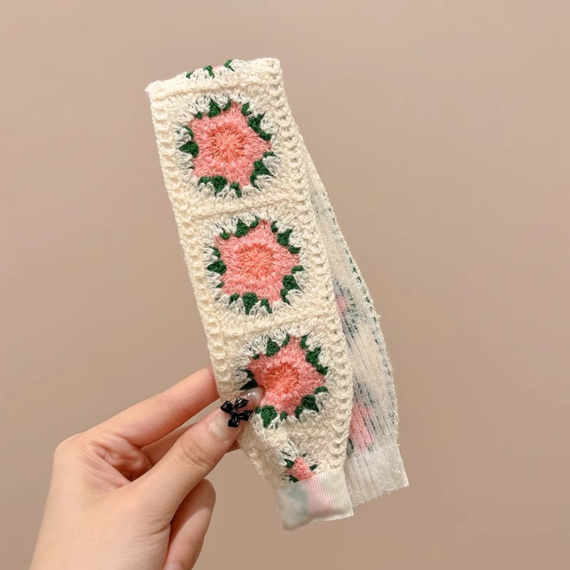 Pastoral viento de punto velcro broche frente de mujer fresa acabado artefacto para adultos broche de cabello 2025 nueva banda de cabello