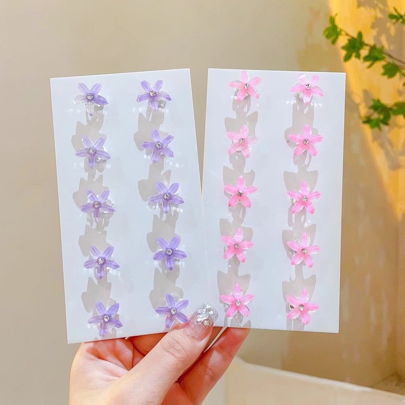 Flores para niños clip para el cabello conjunto de niñas lindas trenzas pequeñas toque de cabello para niñas clip para el cabello mini perno