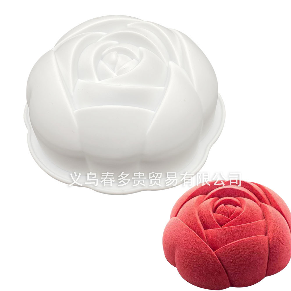 Large Rose Bud French dessert cake mold handmade soap mold chocolate mold baking silicone mold