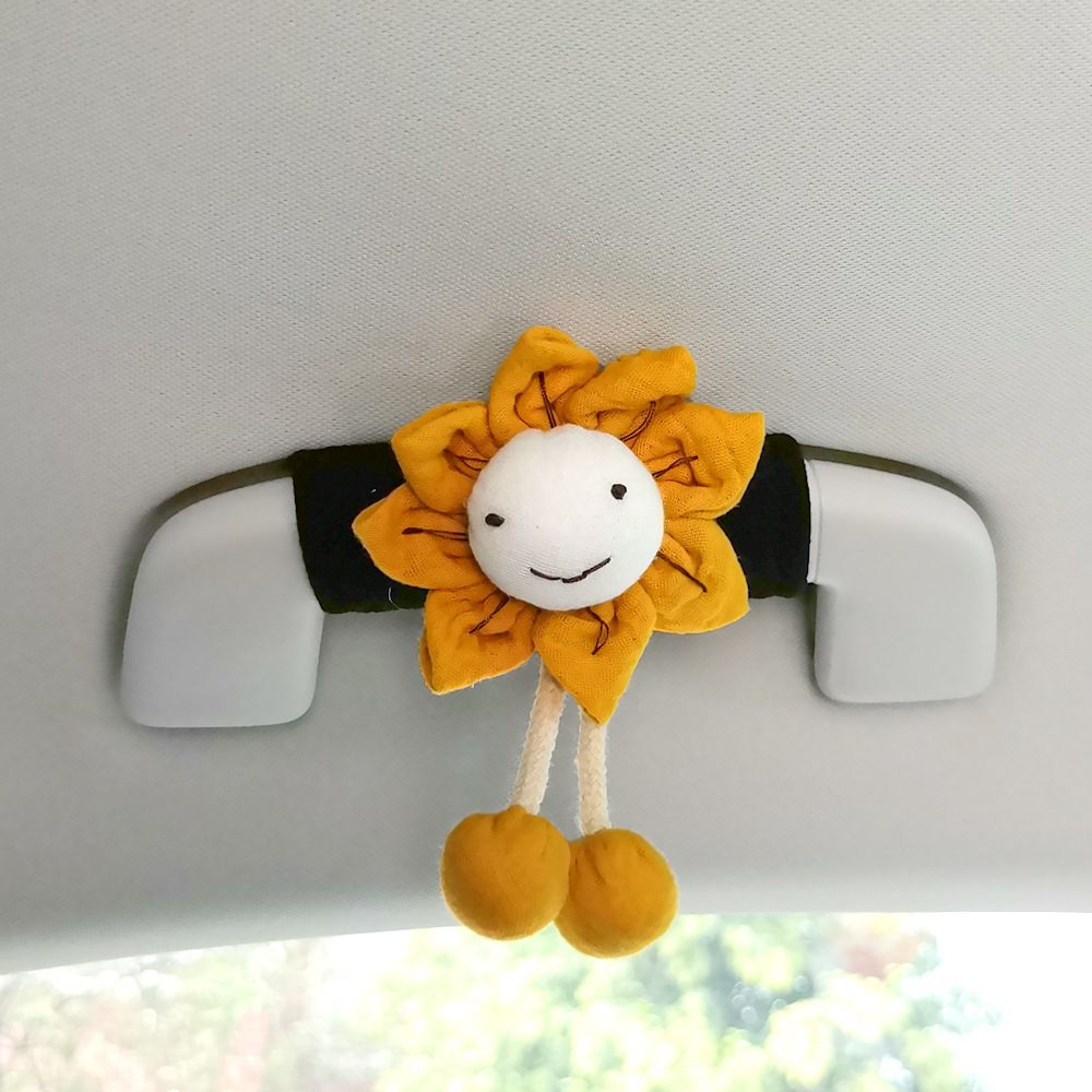 2025 girasol creativo maneja de automóvil maneja de la puerta interior unisex guante de techo