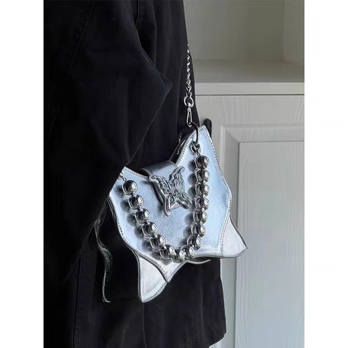 Niche Design Millennium Hot Girl Y2K Handbag Butterfly Pleated Chain Bag  Mini Mobile Phone Trend Crossbody