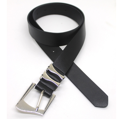 New wave-shaped irregular alloy buckle belt for women and men niche personality punk all-match skirt jeans belt