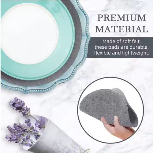 Felt plate partition pad Cross-border Amazon pan plate pad Thickened felt dish absorbent partition pad
