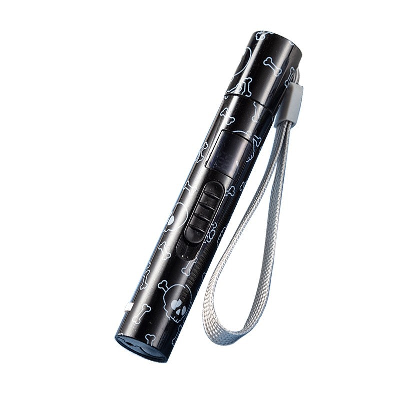 USB de carga láser infrarrojo multifuncional multi-patrón auto-Hola cabeza de la pluma interactiva gato juguete láser divertido gato palo