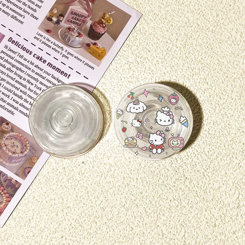 Kitty Gato soporte de bolsa de aire redonda en el corazón de una niña 360 grados rotación ajustable retráctil perezosos para perseguir el drama