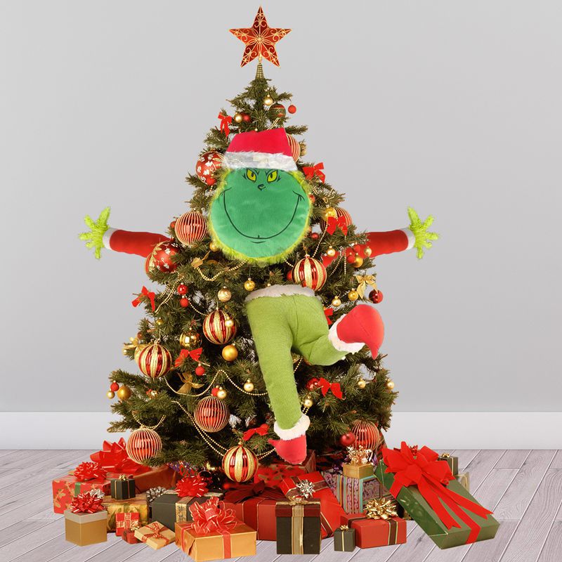 Grinch juguete de peluche verde piel monstruo muñeca verde monstruo de peluche decoraciones de Navidad colgante transfronterizo