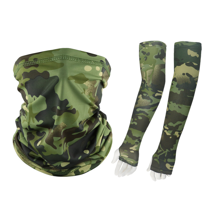 Verde americano (babero de seda de hielo con dedos y mangas de hielo)