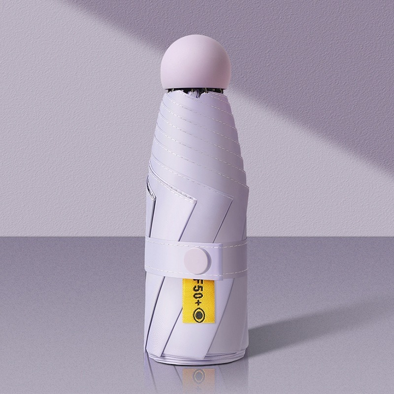 女性用日傘、日焼け止め、コンパクトでポータブルな日傘、女性用晴雨兼用傘、カプセル、小さな新鮮なビニール日傘|undefined