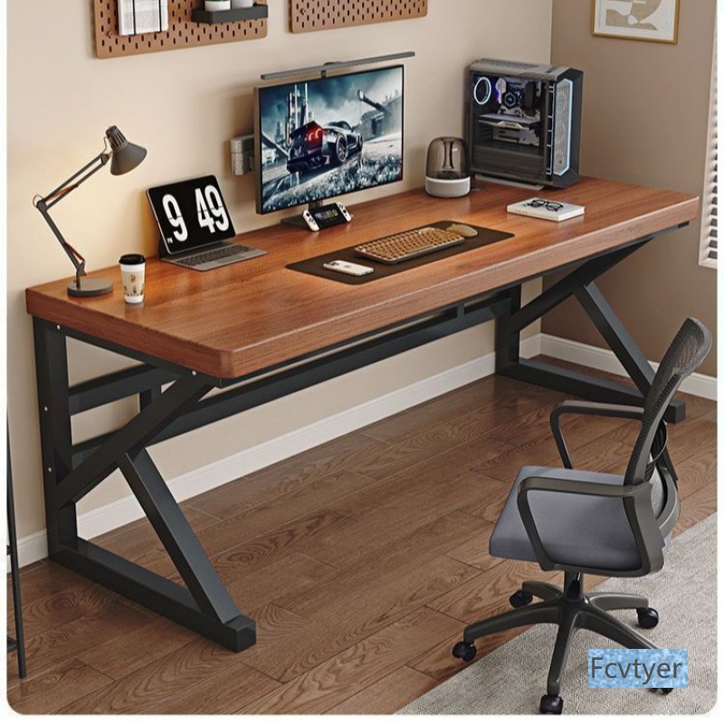 Langyu Jia Desk Workbench Office Small Table Bedroom Student Double Solid Wood Computer Table E-Sports Long Table Simple