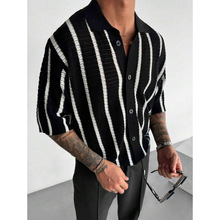 U 52943 Hollow Stripe Polo Cardigan �ο����� POLO ����