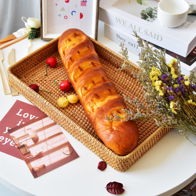 Cestas de almacenamiento de caña artesanal vietnamita, cestas de almacenamiento de frutas, cestas de almacenamiento de pan, cestas de almacenamiento de escritorio para el hogar, sala de estar