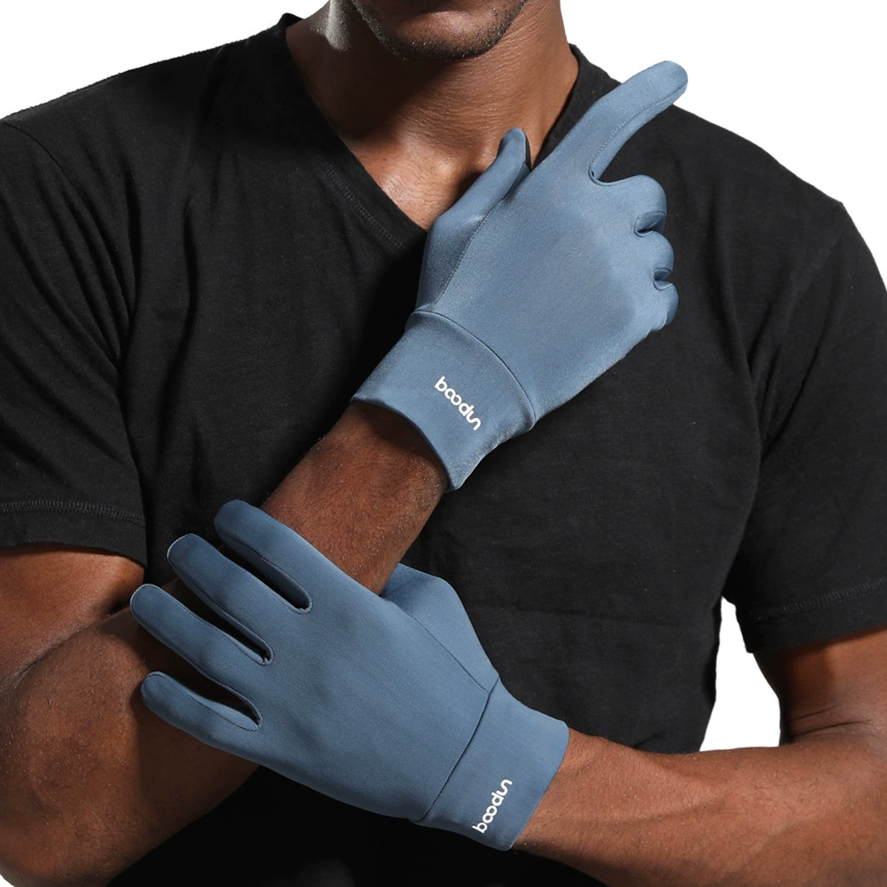 Перчатки для занятий спортом на открытом воздухе с сенсорным экраном для мужчин и женщин, четырехцветная силиконовая лайкра с начесом, теплые велосипедные перчатки для зимы, утолщенные со светоотражающими полосами