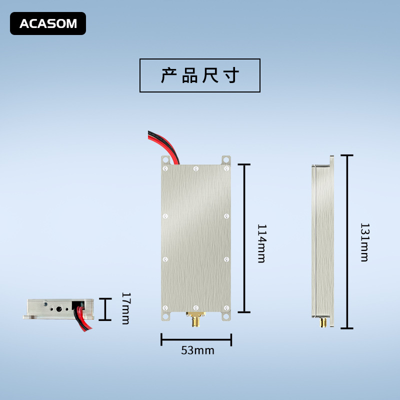 Frequency band 100-200MHz three-wire gallium nitride + circulator ceramic package module 50W/60W