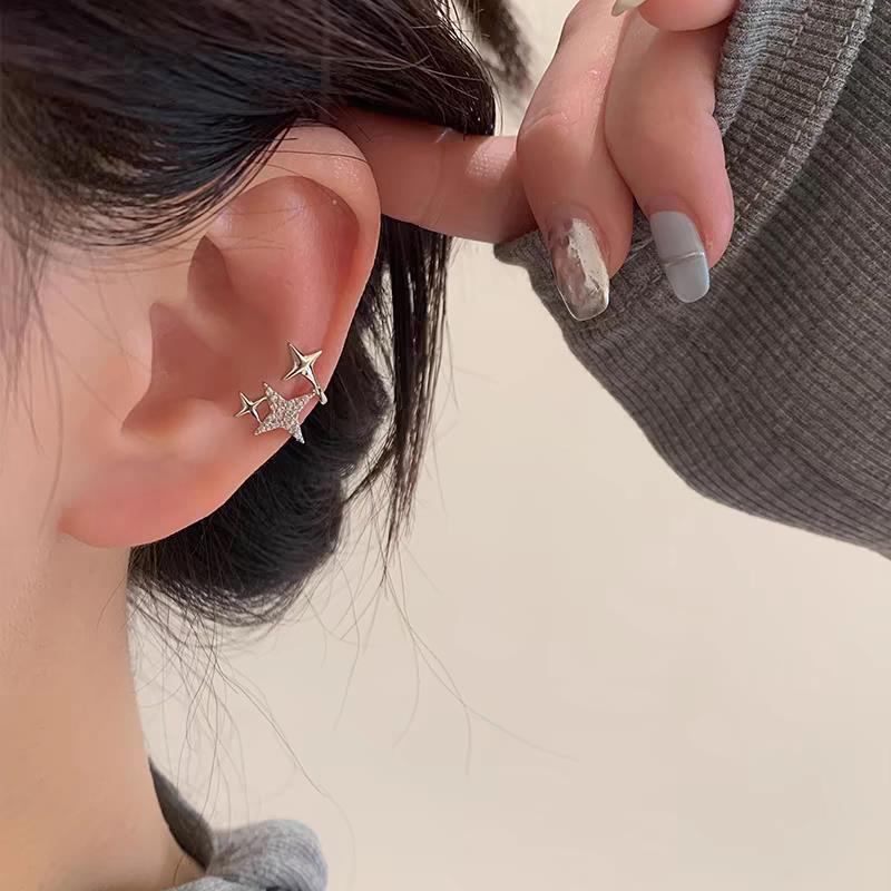 星星耳夹无耳洞女新款爆款耳骨夹高级感轻奢小众设计气质时尚耳饰|undefined