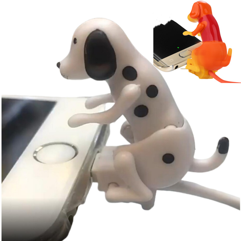 跨境新款流氓狗数据线 带触控制斑点狗充电线 彩色运动小狗数据线