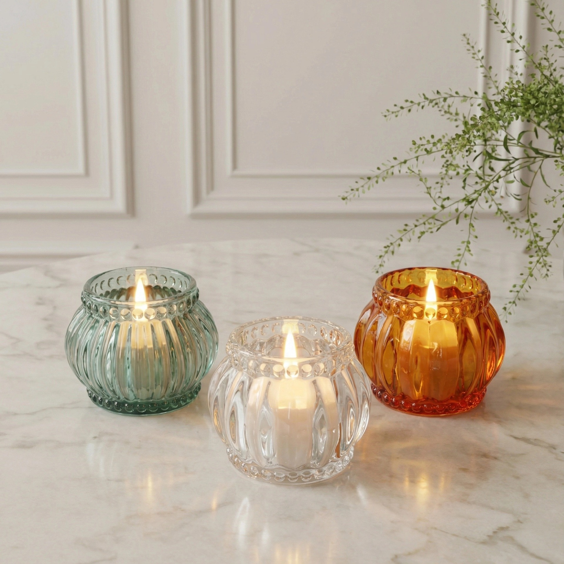 glass candle