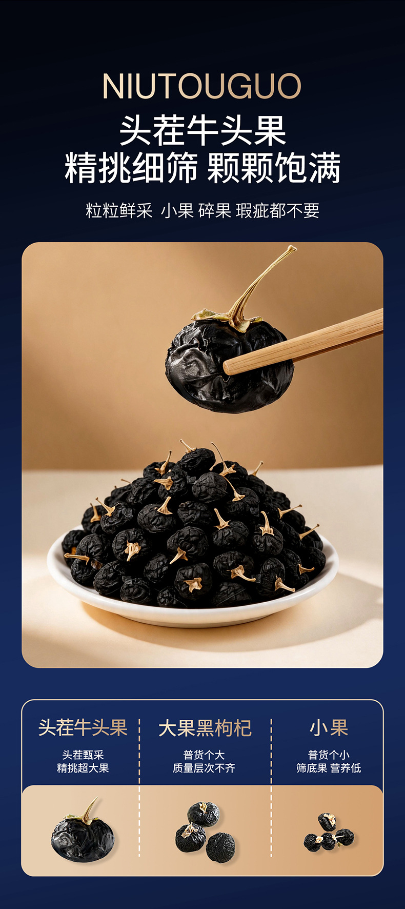 Dried Black Goji Berry Gift Box 500g 5 Jars Premium Qinghai Large Fruit Wolfberry specifications