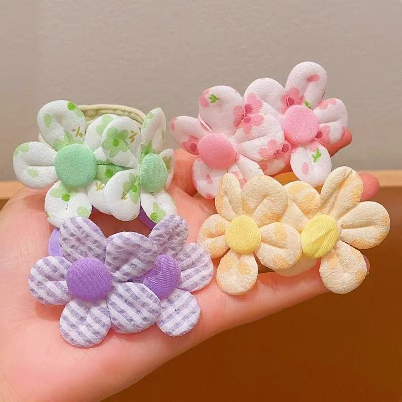 Cuerda de flor transfronteriza para niños accesorios para el cabello para niñas lindas toallas de bebé lazo para el cabello bandas de goma para el cabello accesorios para el cabello para niñas elásticos