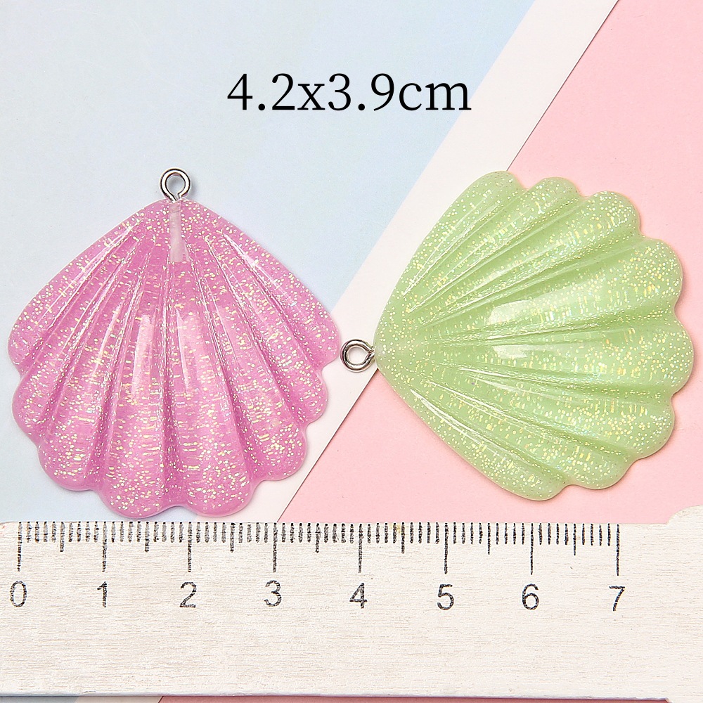 DIY Jewelry Accessories, Necklace Classification 1 Piece Quantity Resin Material 1 Piece Resin Shell Tree Shell Transparent Pendant DIY Jewelry Accessories Necklace