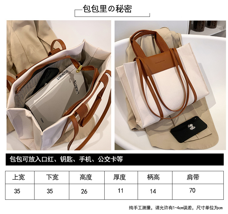 Title 1, Yeni Alışveriş için Basit Kanvas Omuz Çantası, ...